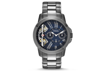 Correa de reloj Fossil ME1146 Acero inoxidable Gris antracita 22mm